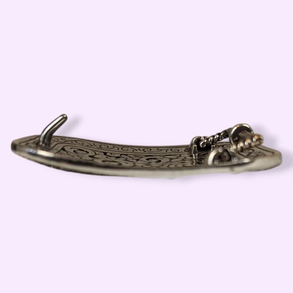 Swirly Floral Rhinestone Belt Buckle - Picture 5 of 6